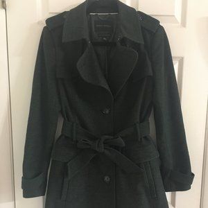 Green Wool Banana Republic Trench Coat